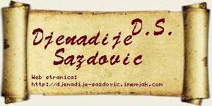 Đenadije Sazdović vizit kartica